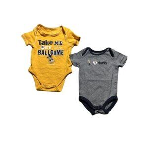 Milwaukee Brewers MLB Gymboree Baseball Daddy Lot of 2 Bodysuits Size 0-3 Month